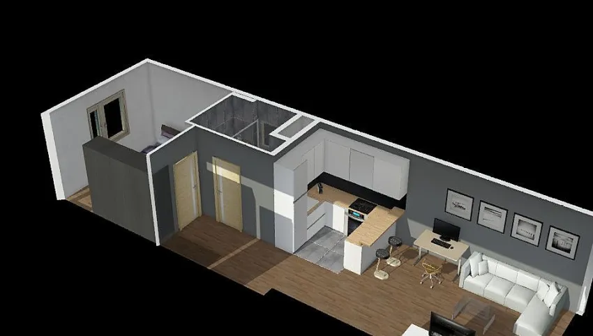 mieszkanie 4 mała kuchnia 3d design picture 57.24