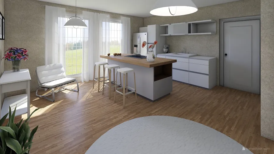 SMALL FAMILY HOUSE 3d design renderings