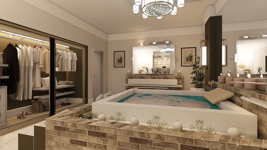 Relaxing Bath 3d design renderings