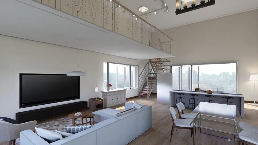 Great Living Space 3d design renderings