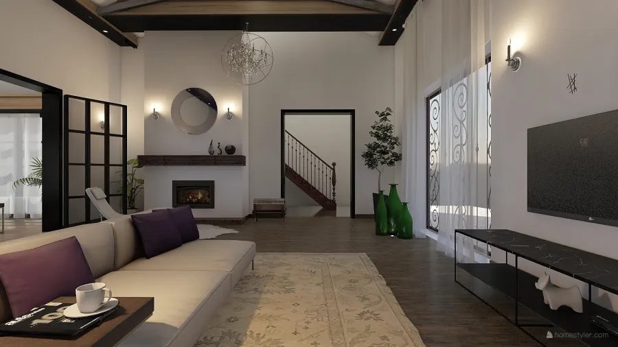 Modern Traditional Stile Toscano Beige 3d design renderings