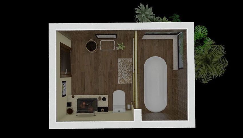 Banheiro Pessoal Golden Wood 3d design picture 8.47
