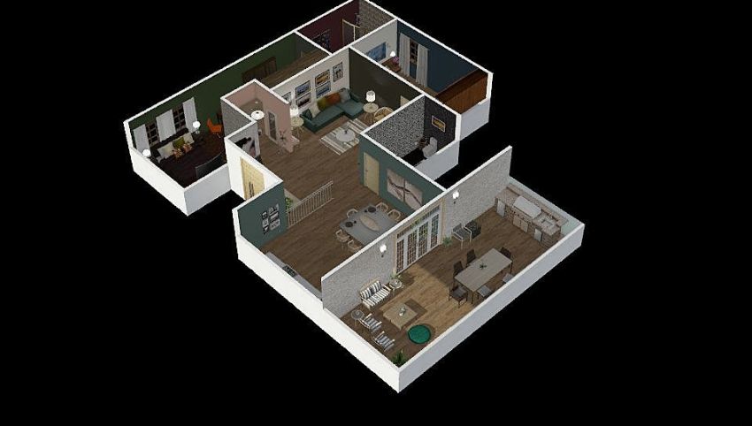 ONE FLOOR HOME 3d design picture 203.29
