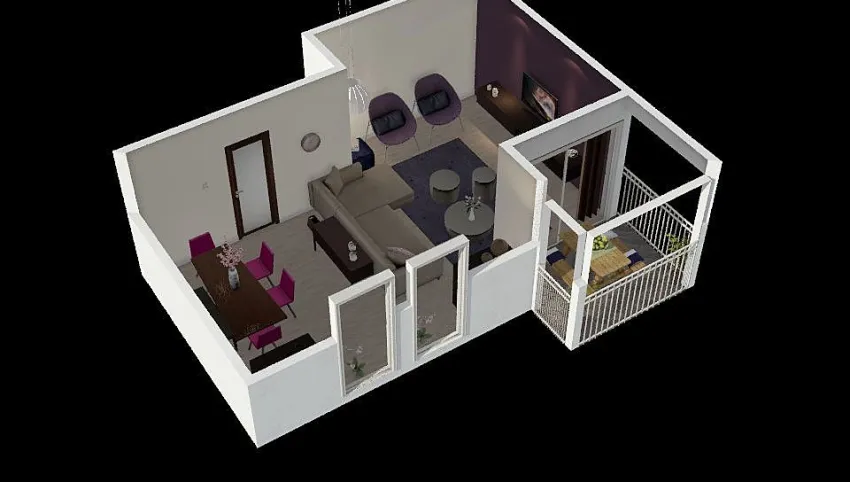 Blueberry, Chocolate & Cream - Woonkamer 3d design picture 38.68