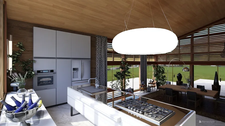 Asian TropicalTheme Africa WoodTones Beige White 3d design renderings