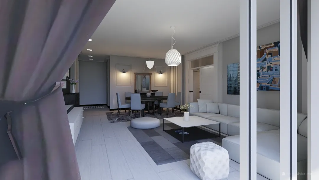 simple modern home 3d design renderings