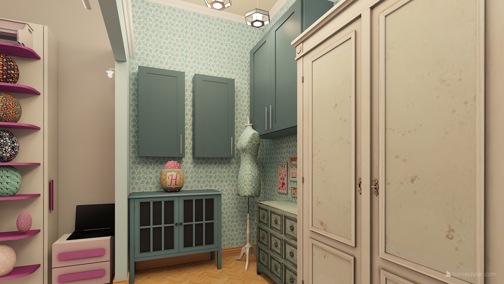 girl's room 3d design renderings