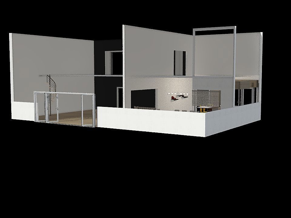 Two floor 3d design renderings
