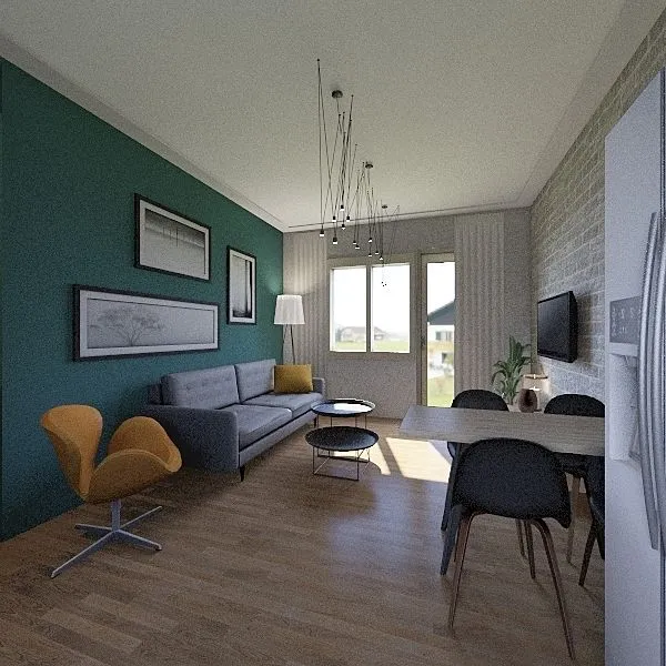 Apartament leśny 3d design renderings