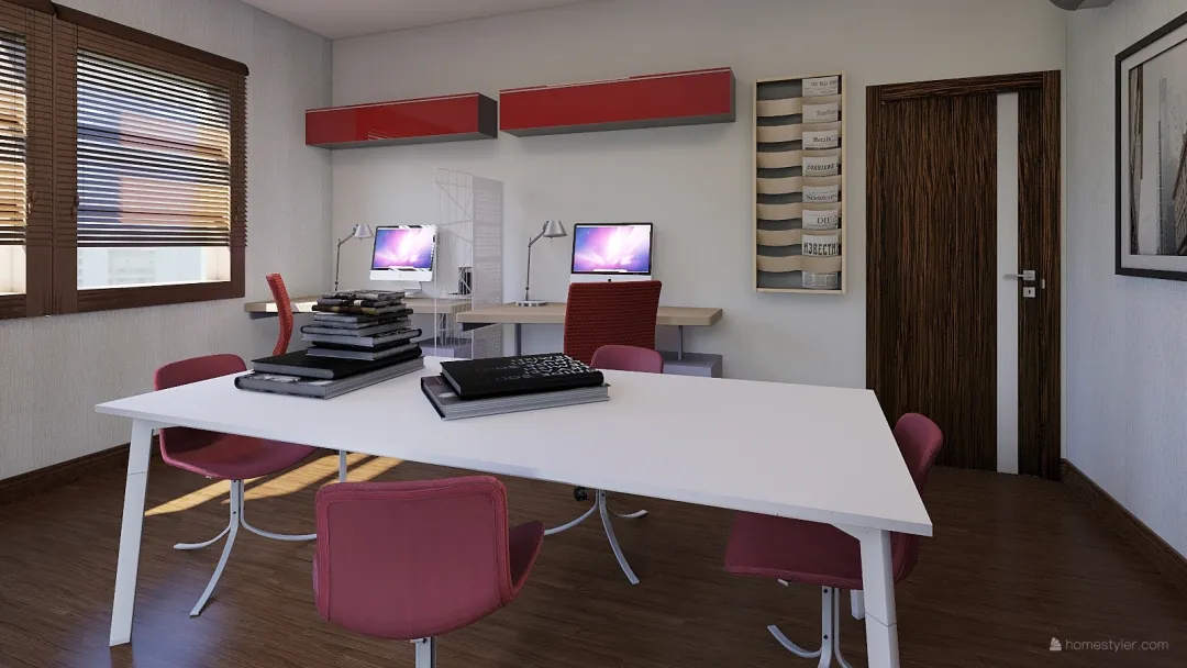 oficina de constructora. 3d design renderings