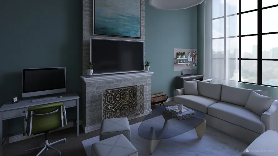 Loft-Style Home 3d design renderings