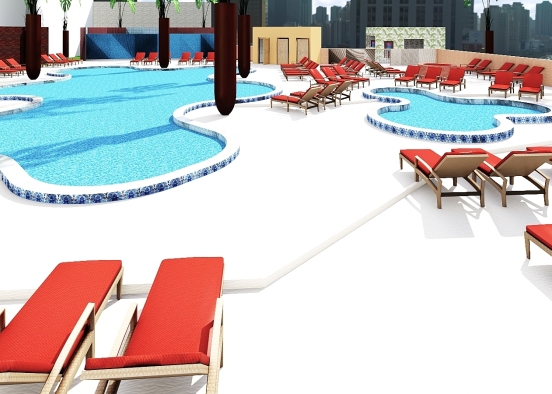 Pool Site Plan Design Rendering