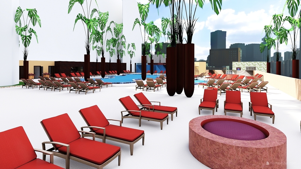 Pool Site Plan 3d design renderings