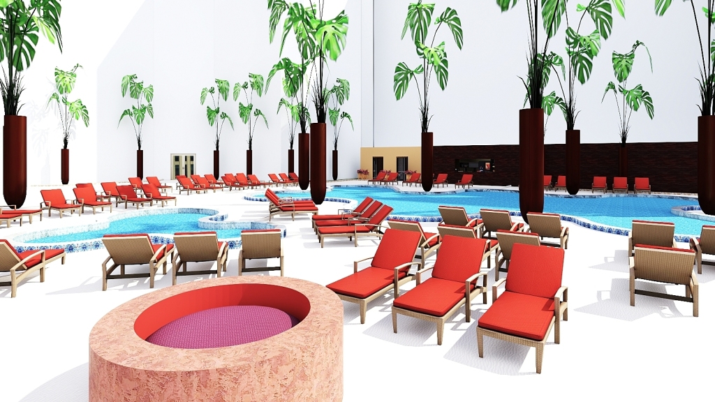 Pool Site Plan 3d design renderings