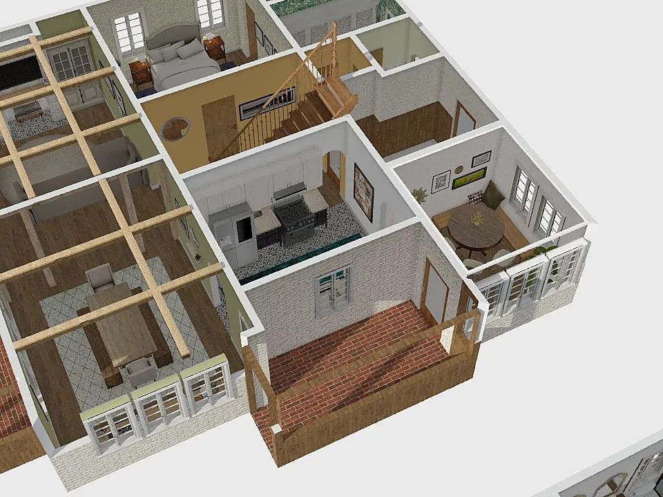 bungalow 3d design renderings