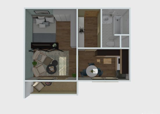 Ubytovna Domov 1i Design Rendering