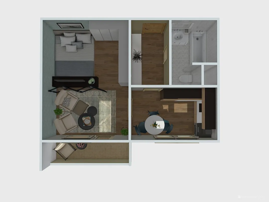 Ubytovna Domov 1i 3d design renderings
