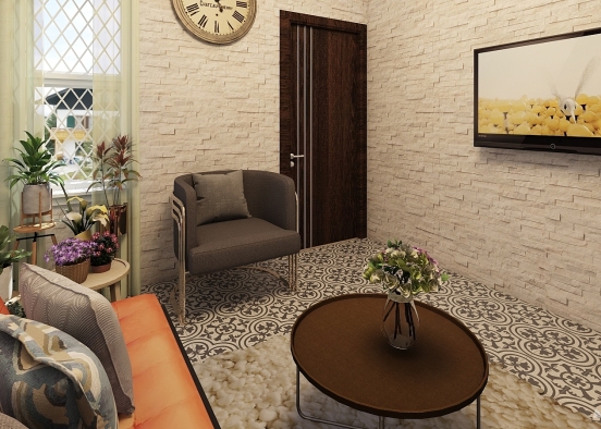 minimalist livingroom Design Rendering