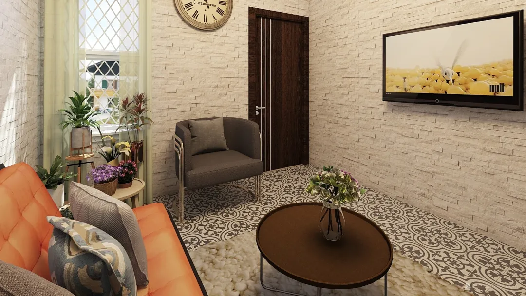minimalist livingroom 3d design renderings