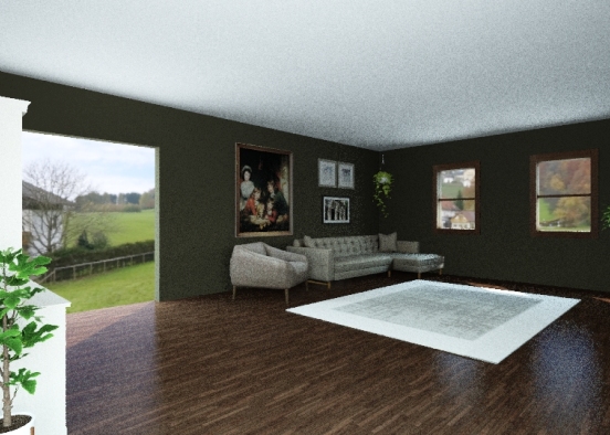Living room project Design Rendering