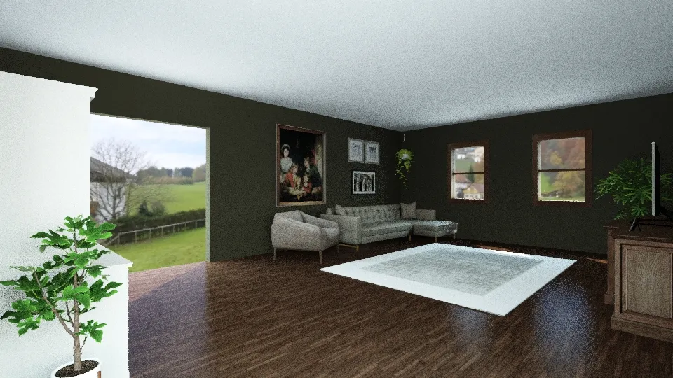 Living room project 3d design renderings