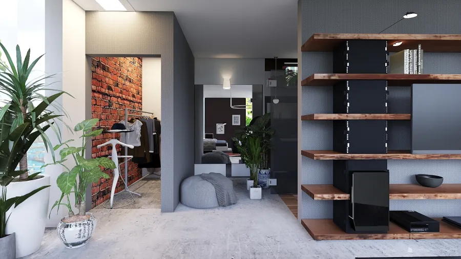 Studio apartment in NY 3d design renderings