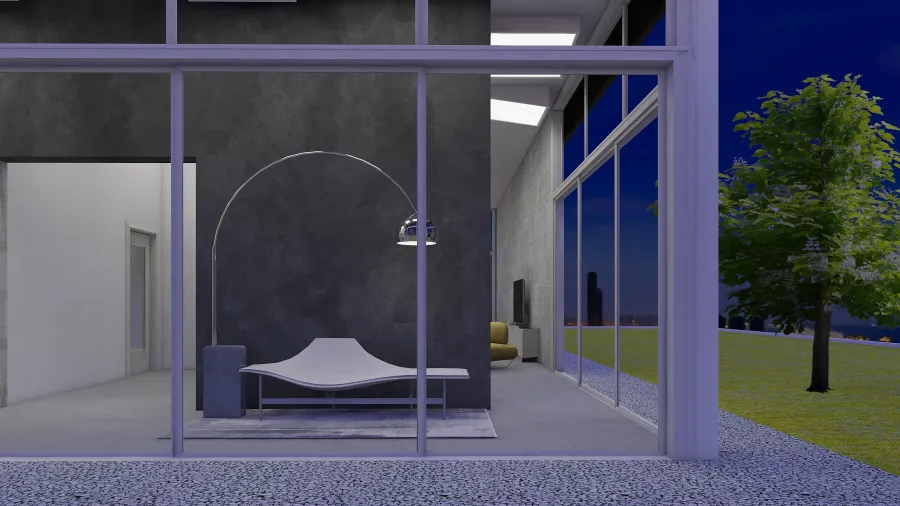 Modern Industrial Bauhaus casa bianca White Grey Black 3d design renderings