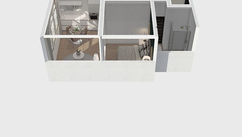 Tiny luxurious apartment 3d design picture 37.35