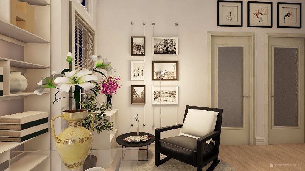Liliacs and Cream 3d design renderings