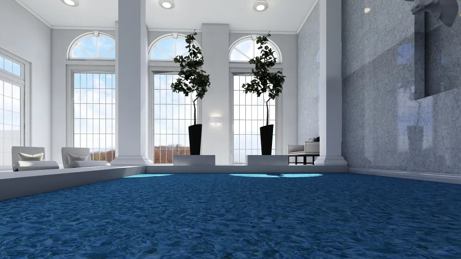 Classic Pool Room 3d design renderings