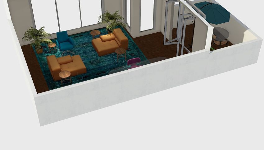 Kawahae Street -Living room orange 3d design picture 49.43
