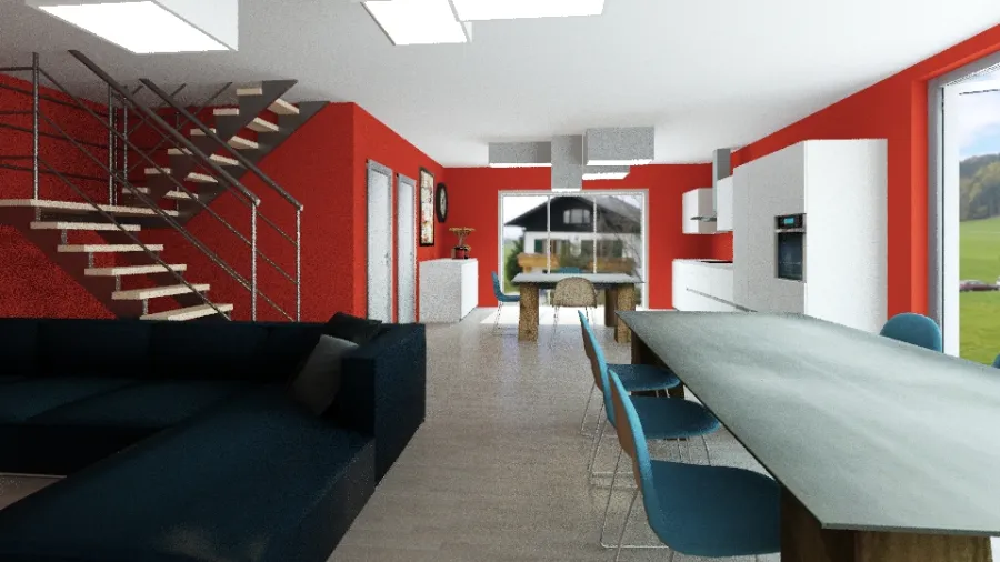 casa in collina 3d design renderings
