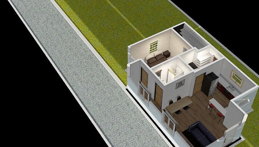 Little house 55 m2 3d design picture 60.11