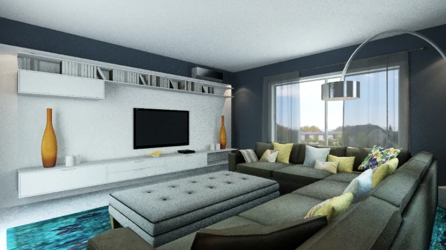 Family living room 3d design renderings