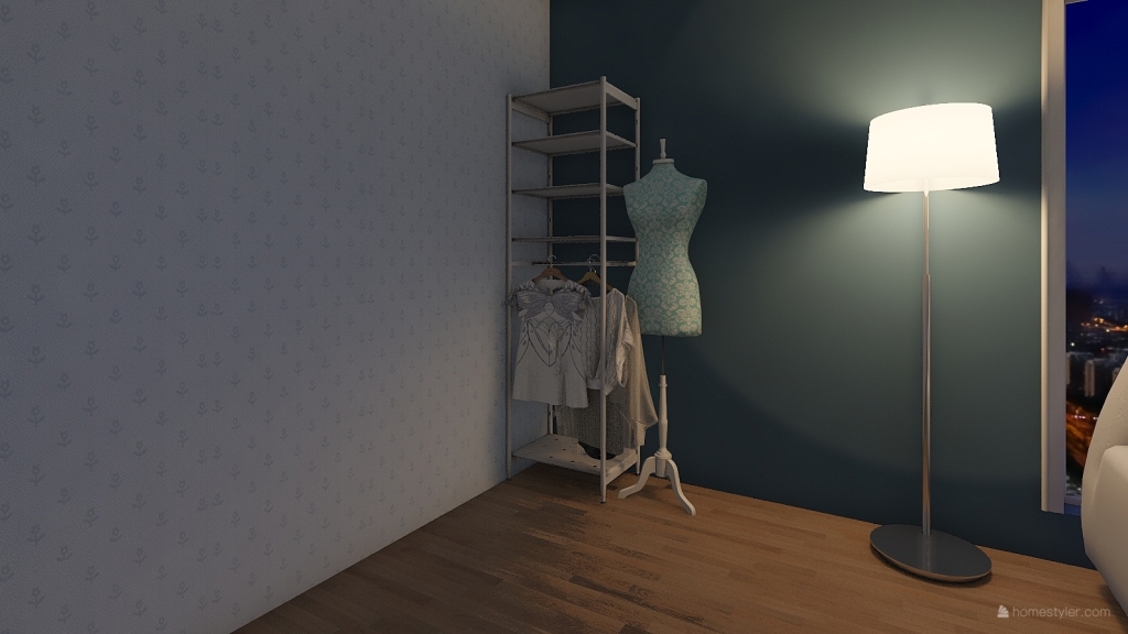 Blue Bedroom 3d design renderings