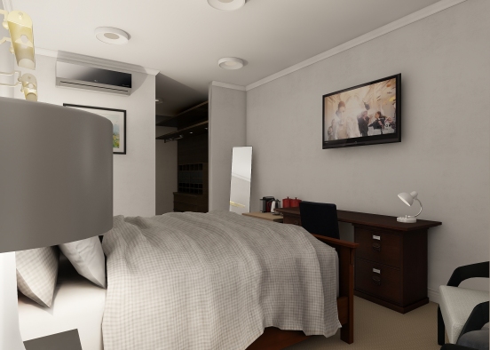 BA (Hons) Mod 1. Hotel Room. Design Rendering