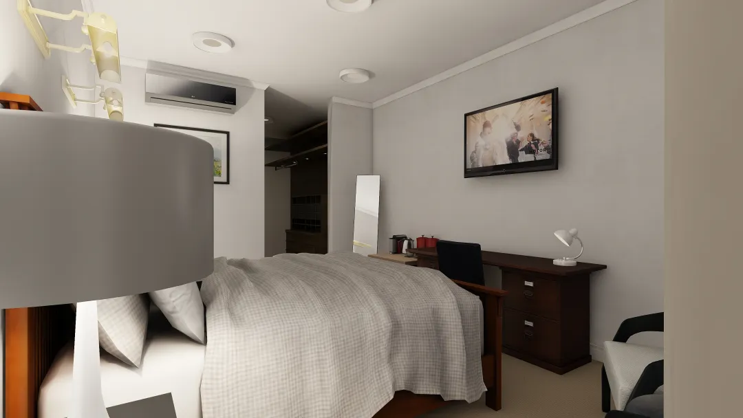 BA (Hons) Mod 1. Hotel Room. 3d design renderings