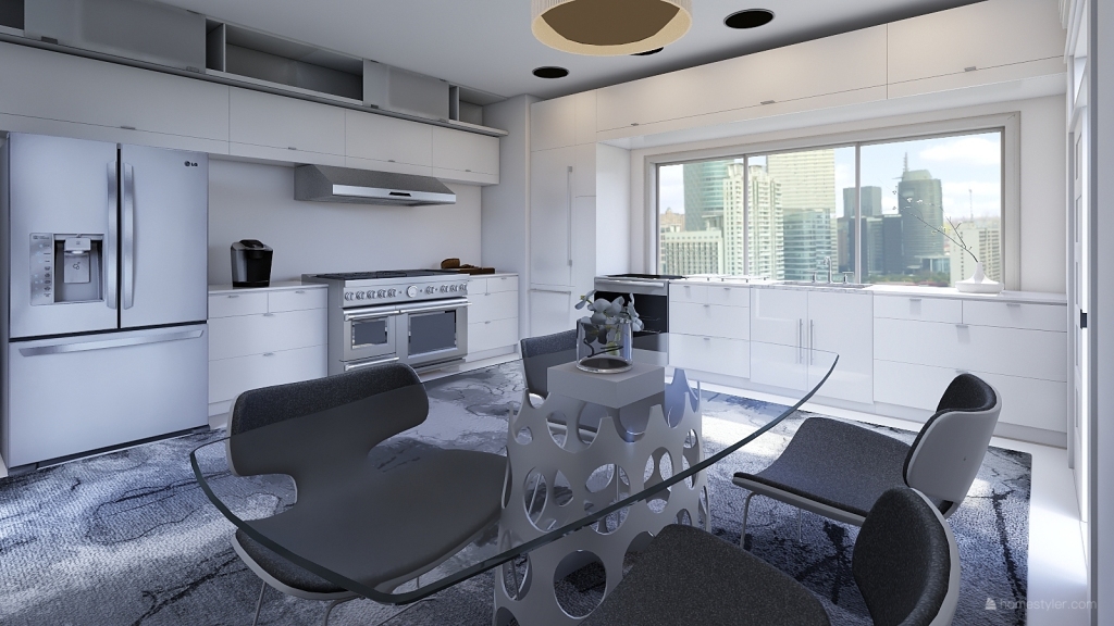 Clear Kitchen 3d design renderings
