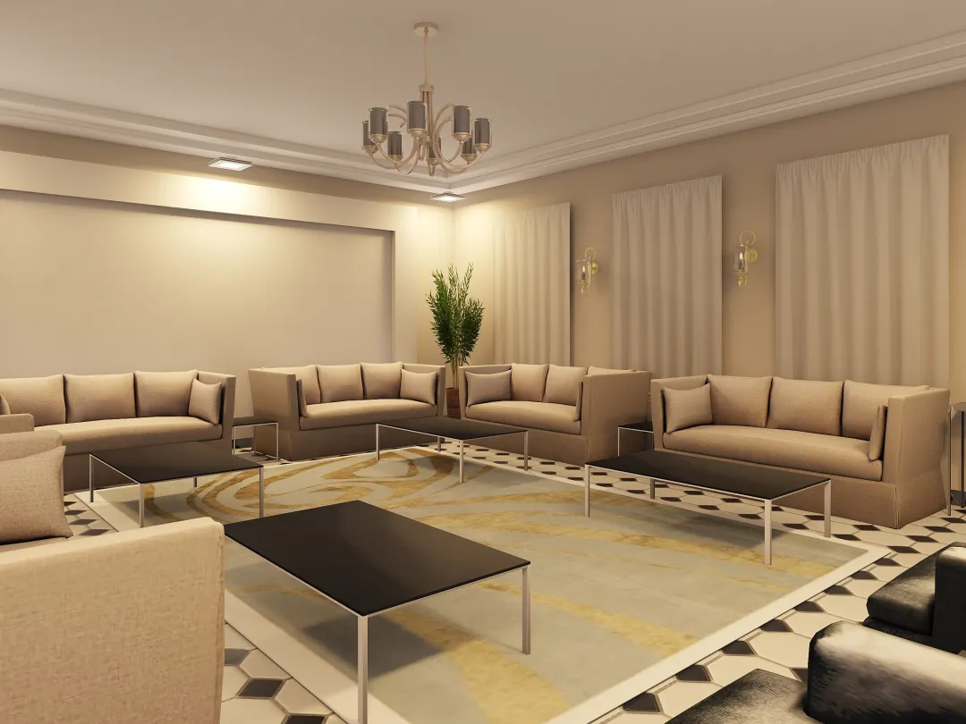 Abdul Living Room 3d design renderings
