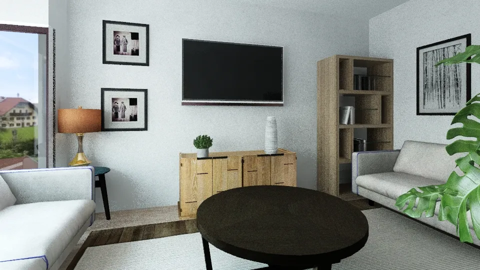 lounge 2 sofas 3d design renderings