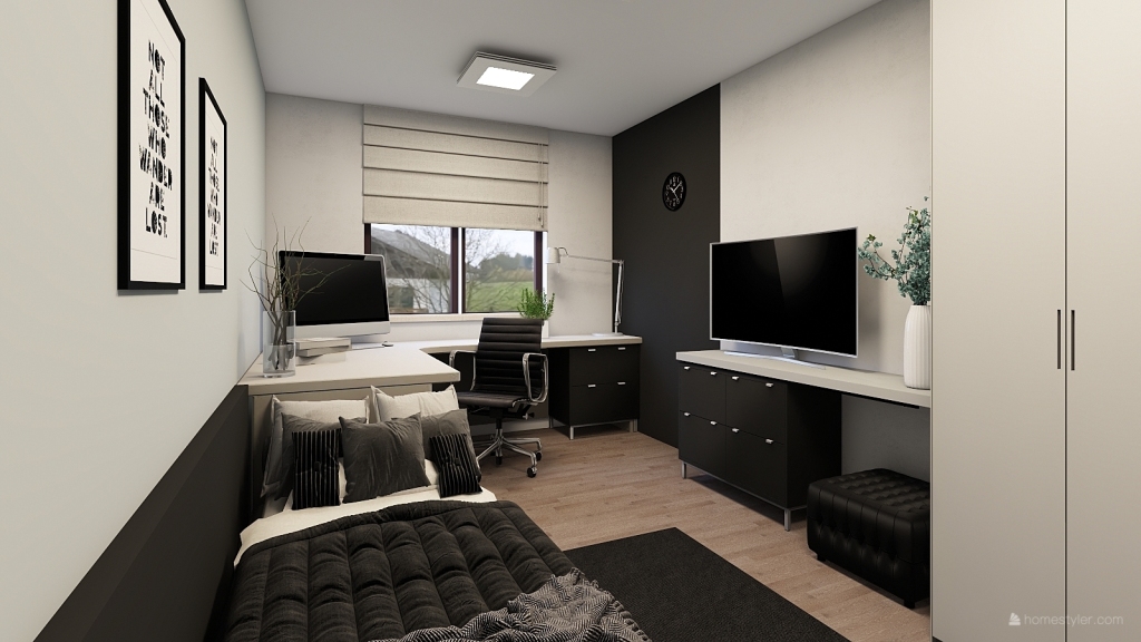 Studentský pokoj 3d design renderings