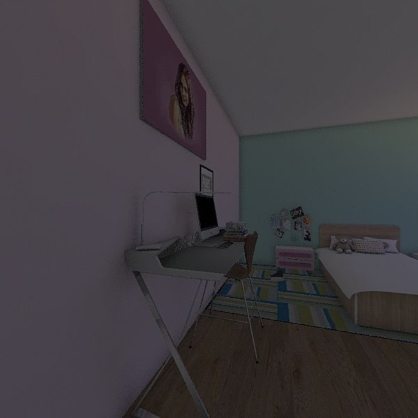 room teen 14-16 age 3d design renderings