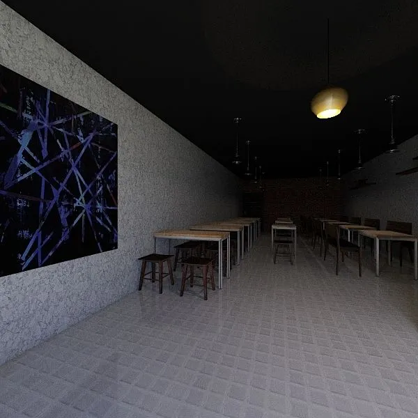 cafe ＂M＂ 3d design renderings