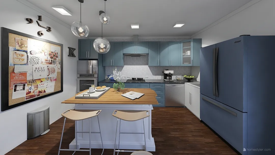 cocina estilo nautica 3d design renderings