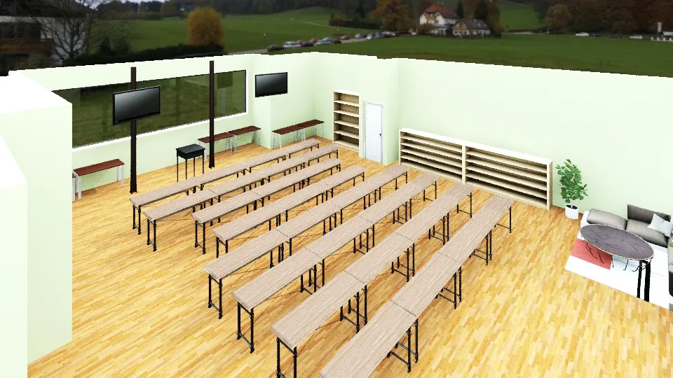 Classroom Remodel 3d design renderings