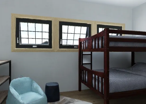 Jonathan's Room: Loft bed Design Rendering