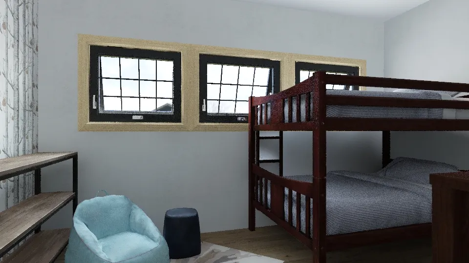 Jonathan's Room: Loft bed 3d design renderings