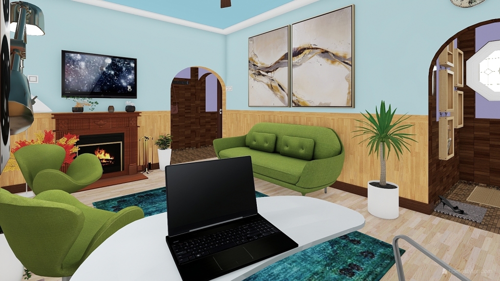 Consulting lodgings 3d design renderings