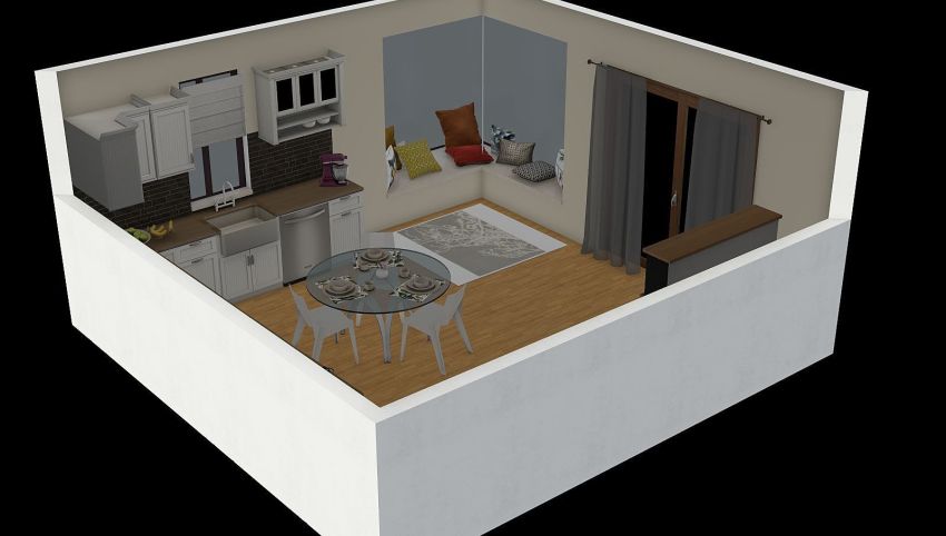 Kitchen & dining room 3d design picture 29.95