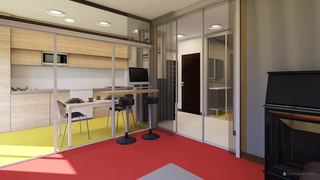 T1 Criolina versão I v1 corredor escritório 3d design renderings